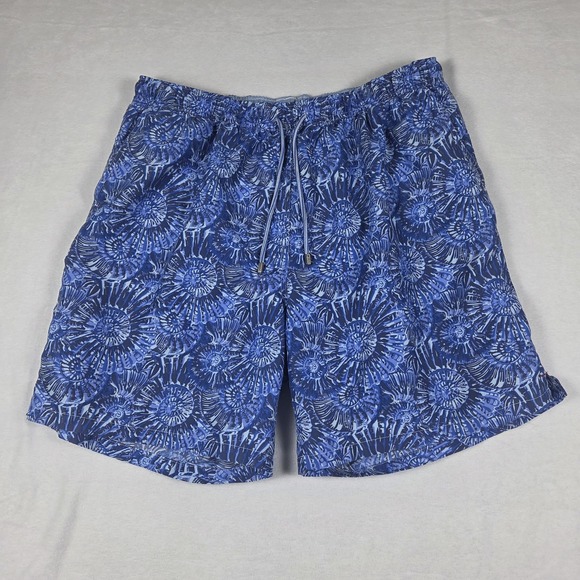 Peter Millar Other - Peter Millar Tabby Shells SwimTrunks Men's 2xl Blue Mesh Lined